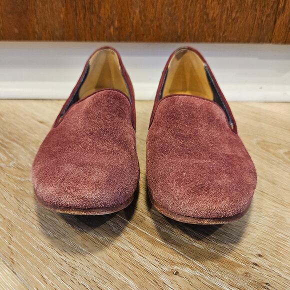 SEBAGO Wine Suede Leather Hutton Smoking Flat sz 6M Classic Minimalist Basic - Picture 4 of 9